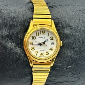 Lorus Gold Tone Stainless Steel Women’s Watch Working New Battery